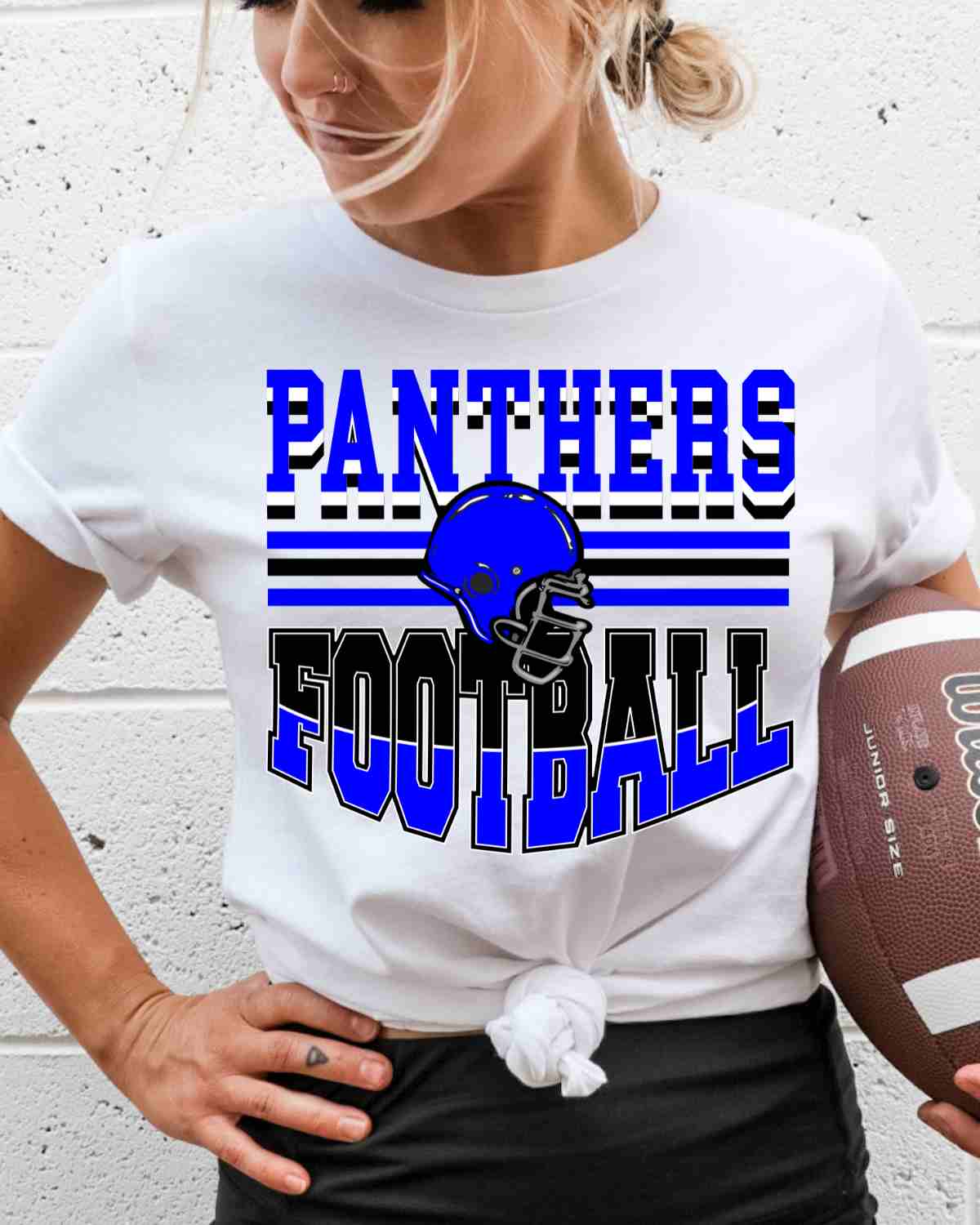 Panthers Football with Helmet DTF Transfer