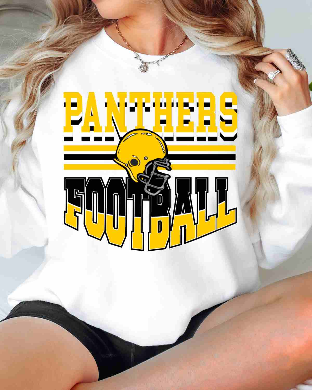 Panthers Football with Helmet DTF Transfer