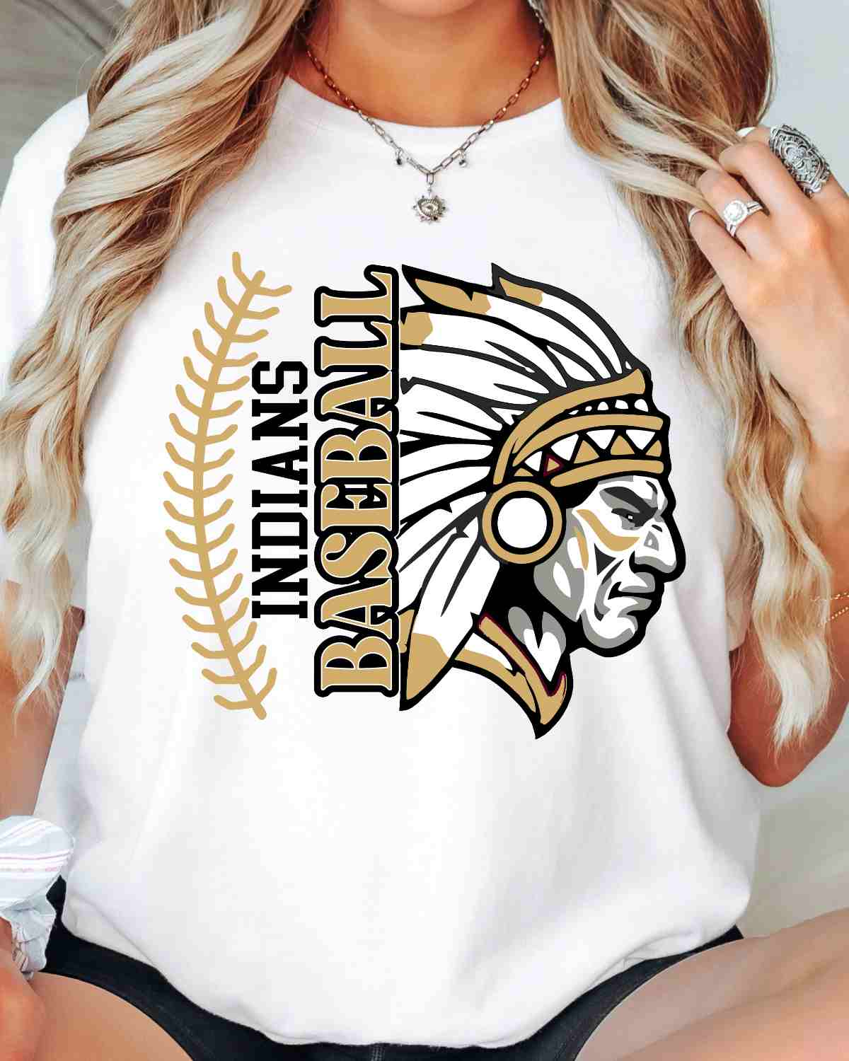 Indians Baseball Split DTF Transfer