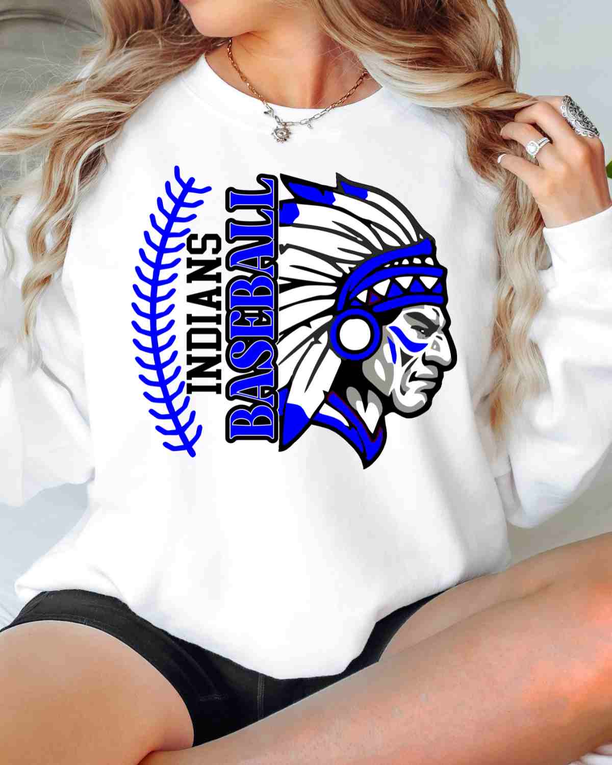 Indians Baseball Split DTF Transfer