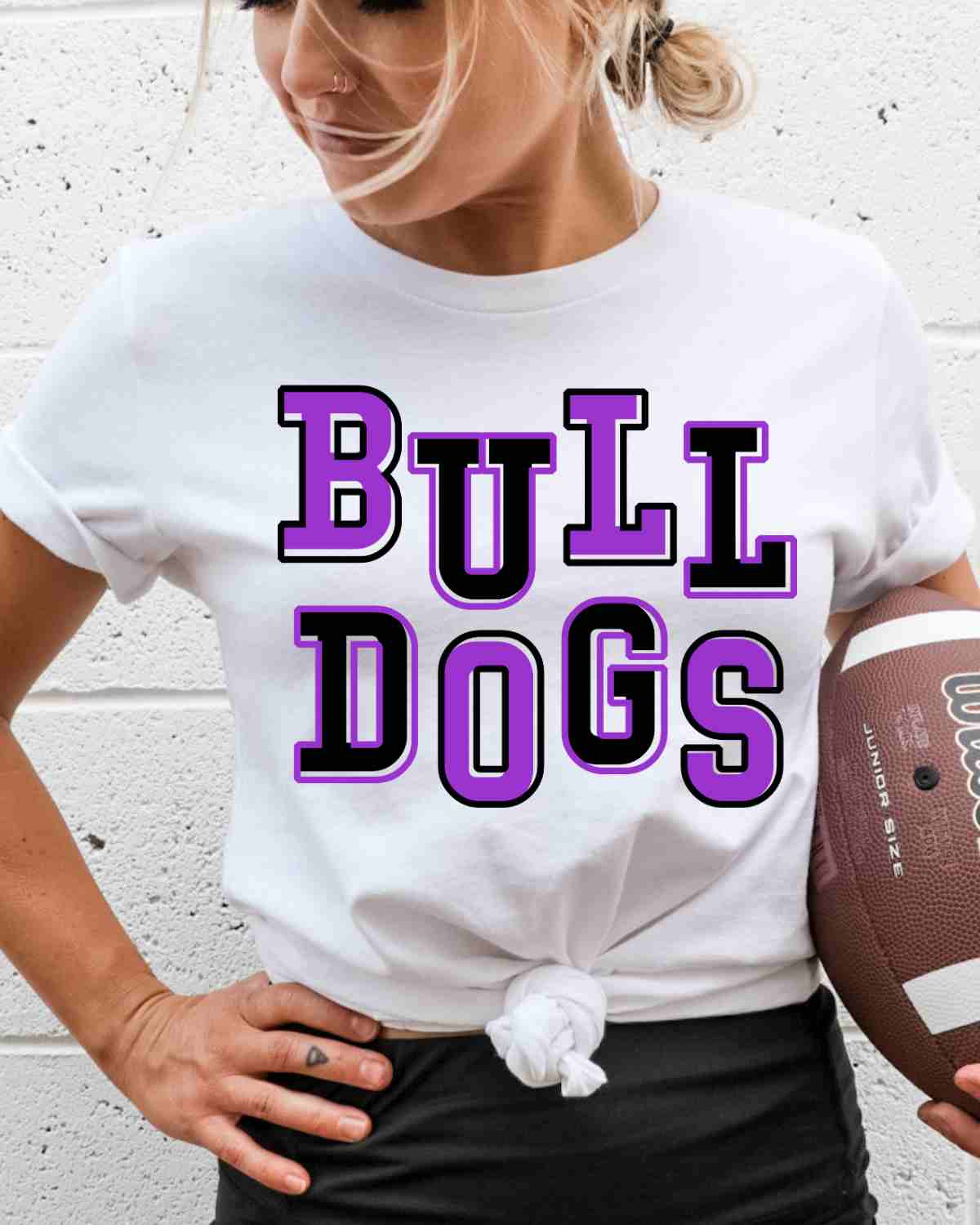 Bulldogs Offset Letters DTF Transfer