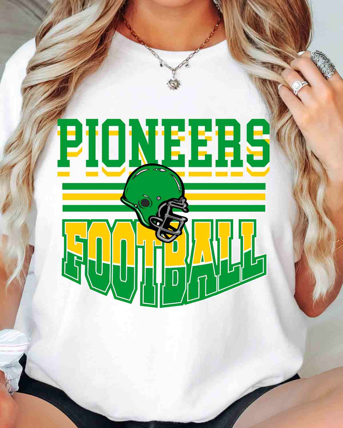 Pioneers Football Helmet Middle DTF Transfer