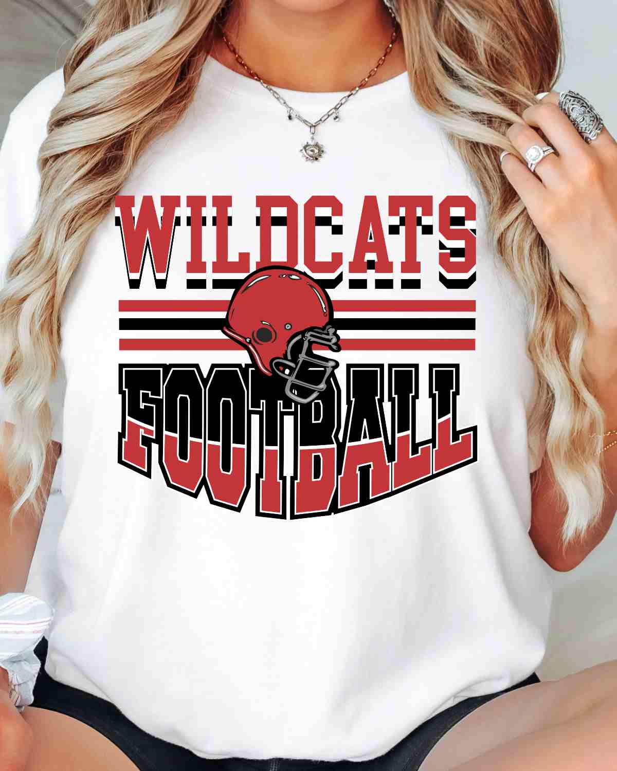 Wildcat Football with Helmet DTF Transfer
