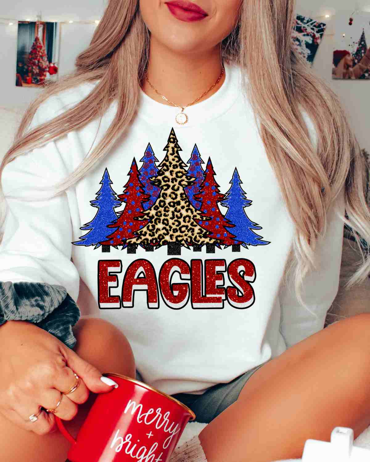Eagle Christmas Trees DTF Transfer