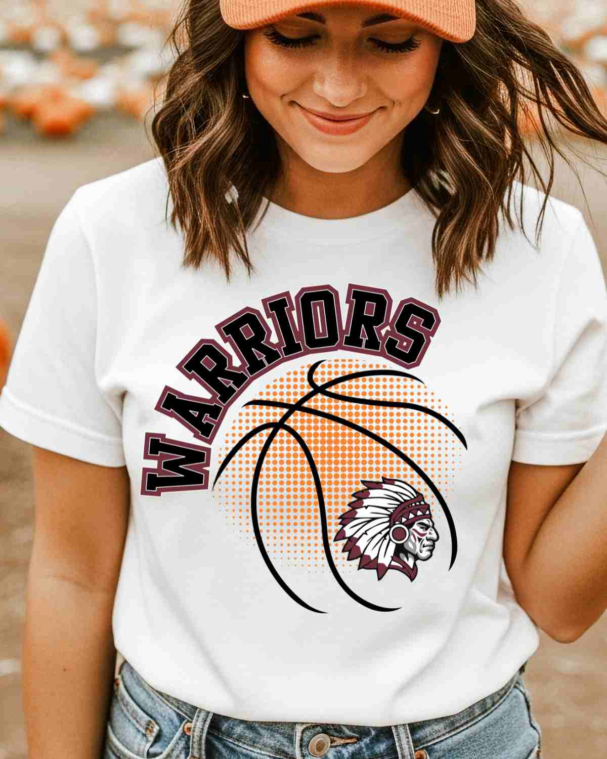 Warriors Basketball Halftone DTF Transfer