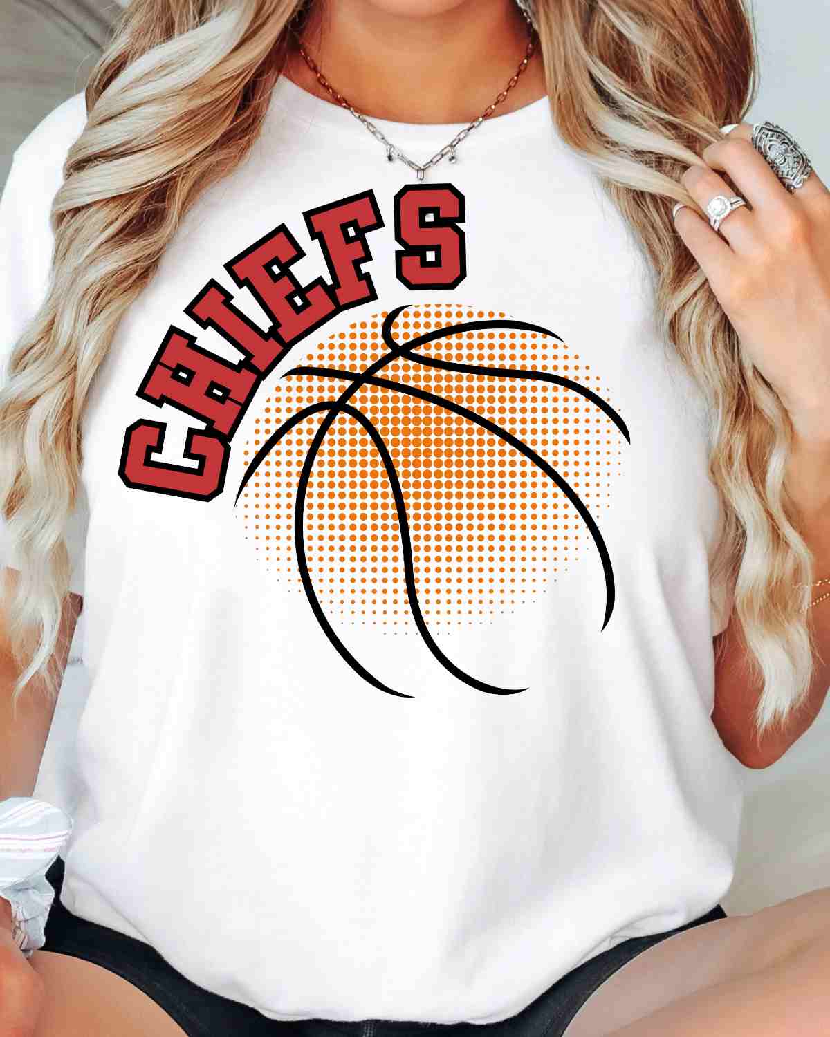 Chiefs Basketball Halftone DTF Transfer