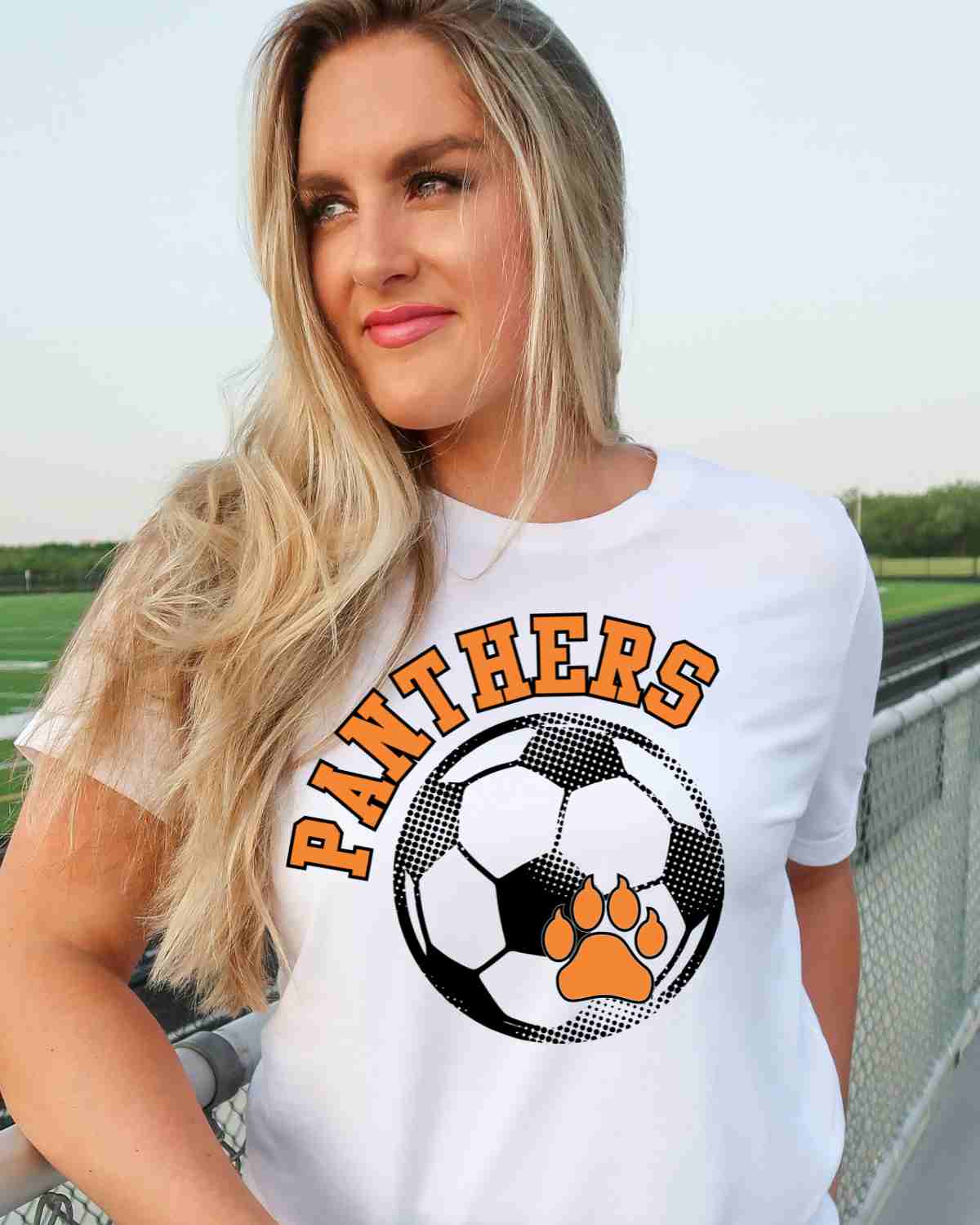 Panthers Soccer Halftone Ball DTF Transfer