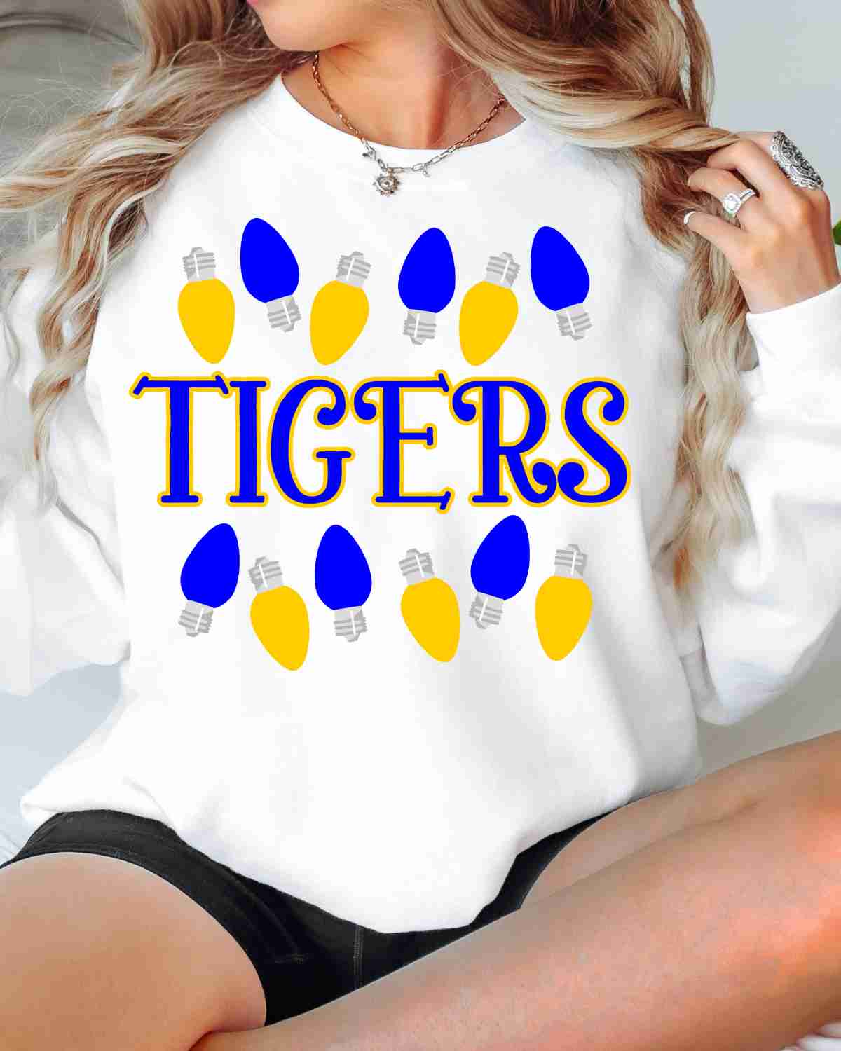 Tigers Christmas Lights DTF Transfer