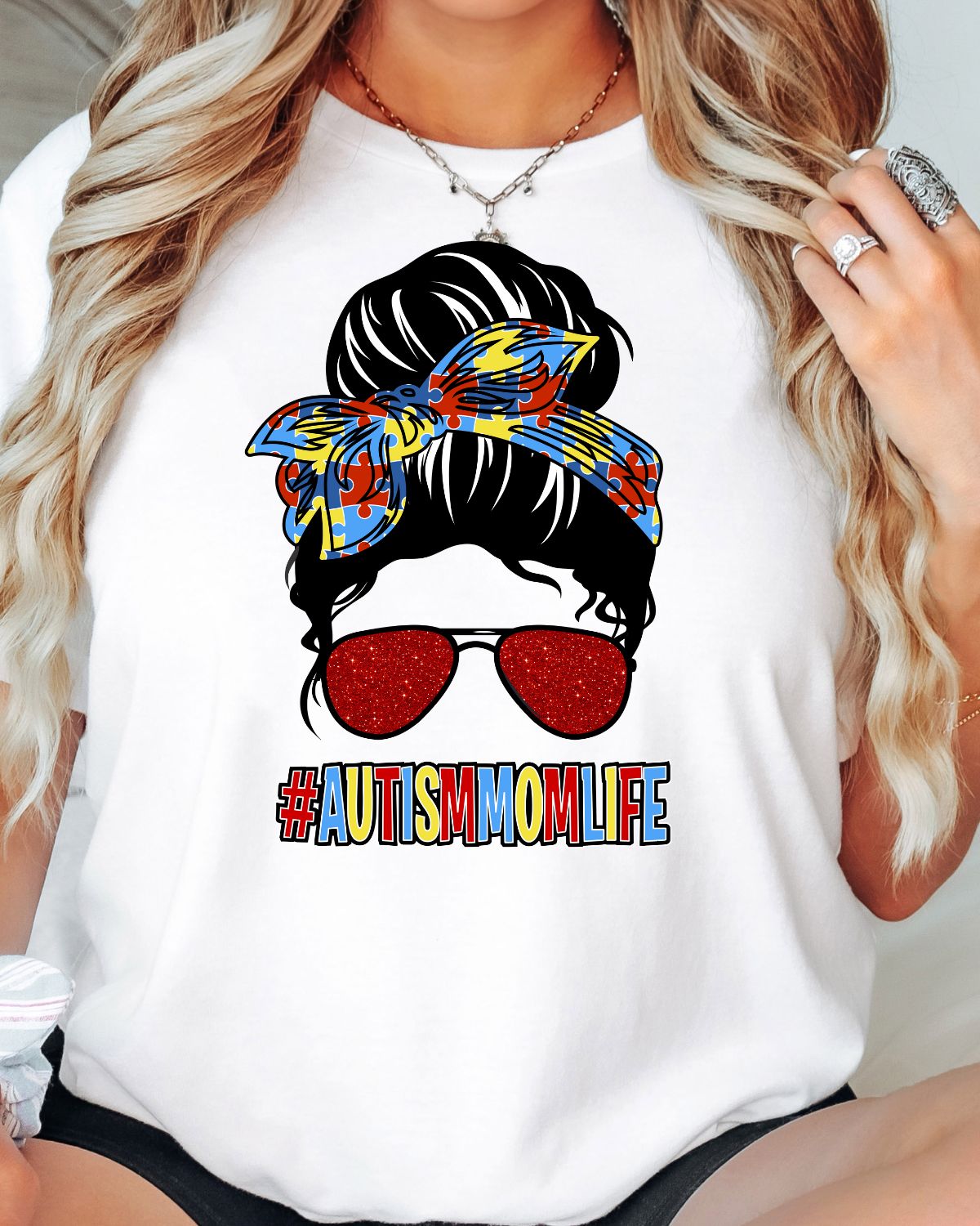 #AUTISMMOMLIFE Messy Bun DTF Transfer