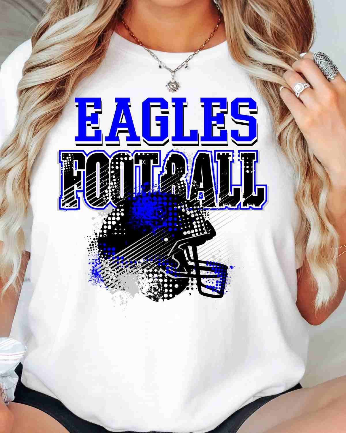 Eagles Football Grunge Helmet DTF Transfer, rusticgracecompany.com/