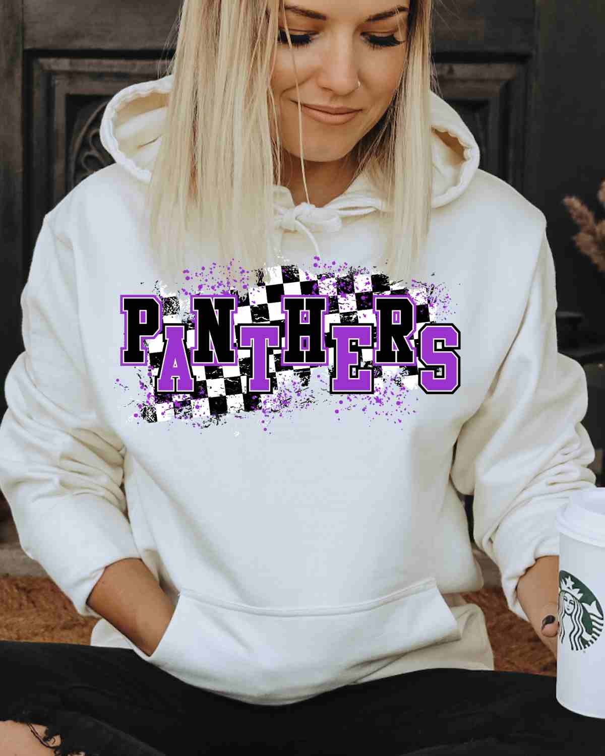 Panthers Checkered Swash DTF Transfer