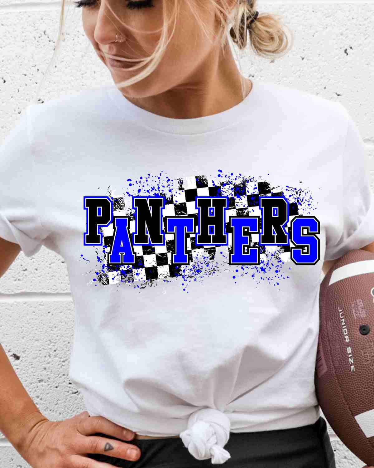 Panthers Checkered Swash DTF Transfer