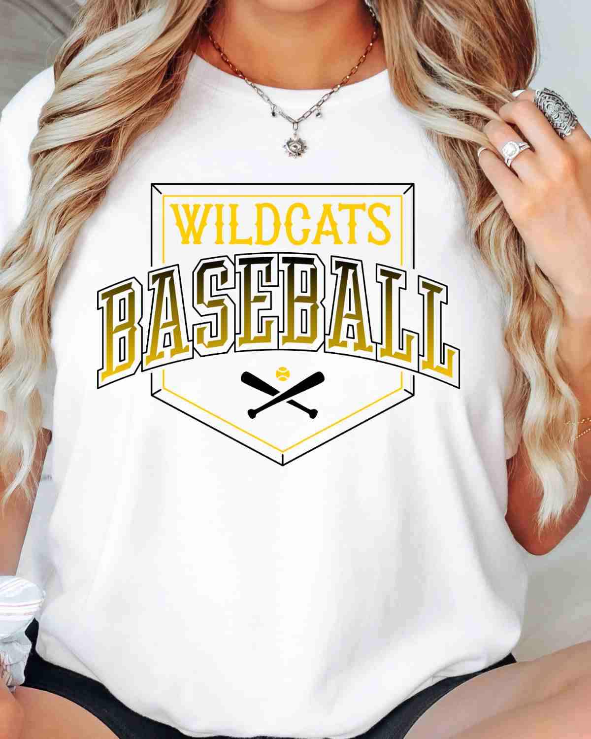 Wildcats Baseball Home Plate Outline DTF Transfer