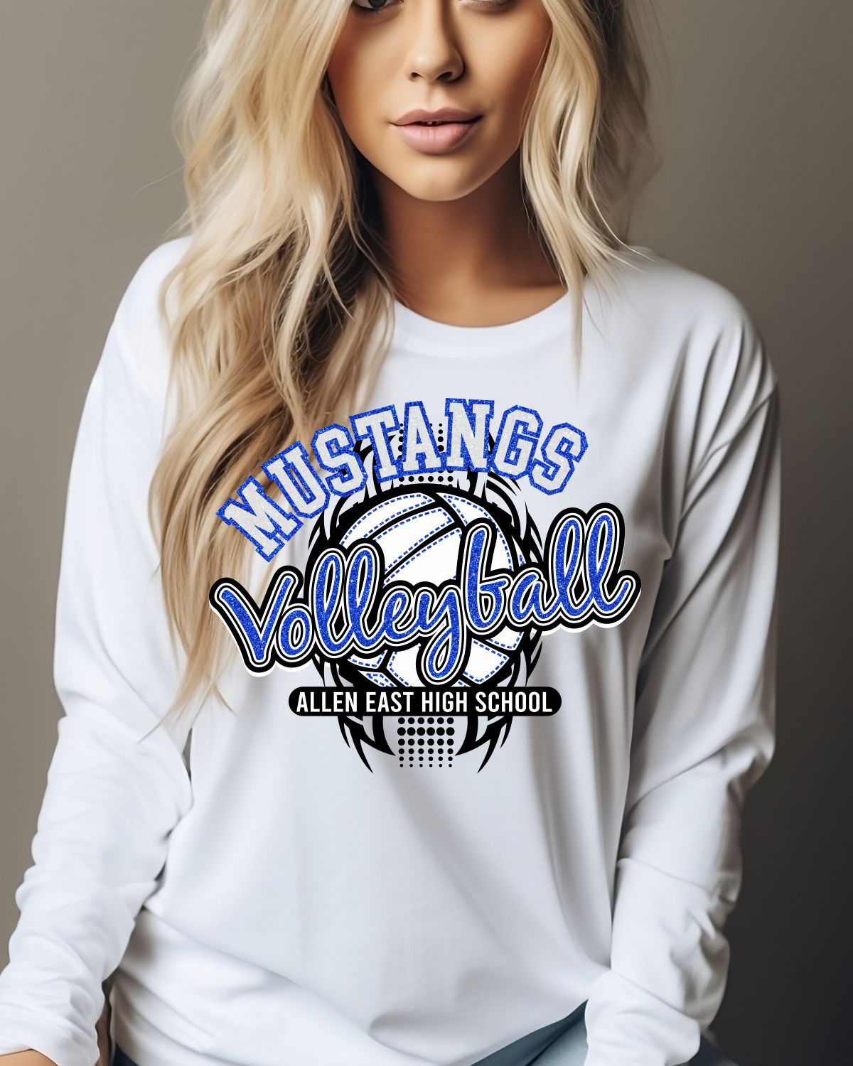 Allen East Mustangs Volleyball Tribal DTF Transfer