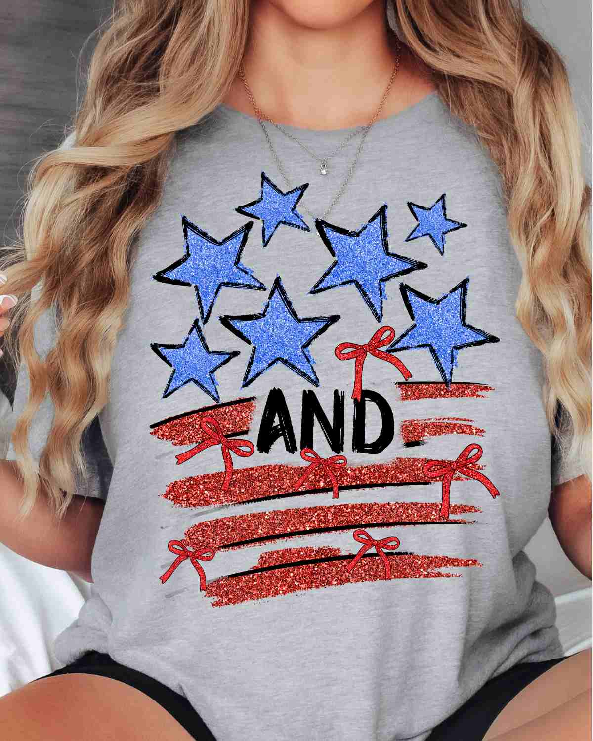 Stars and Stripes Bows DTF Transfer