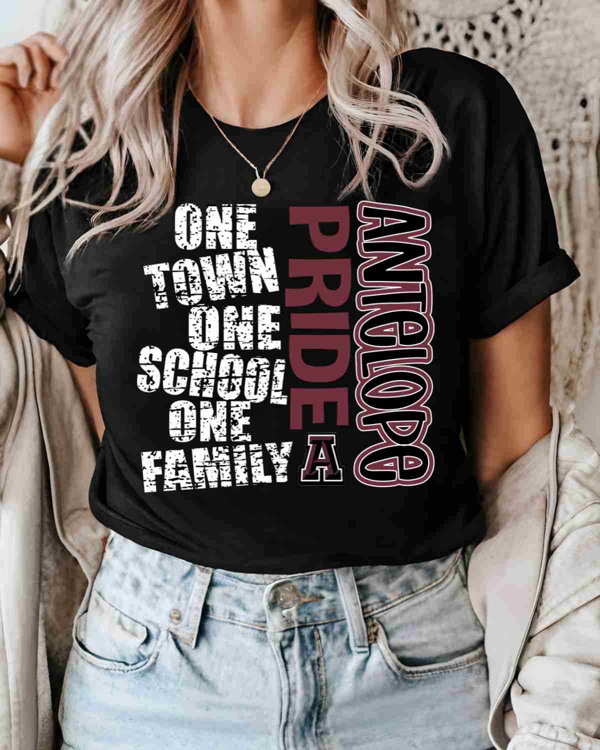 One Town One School Antelope Pride DTF Transfer