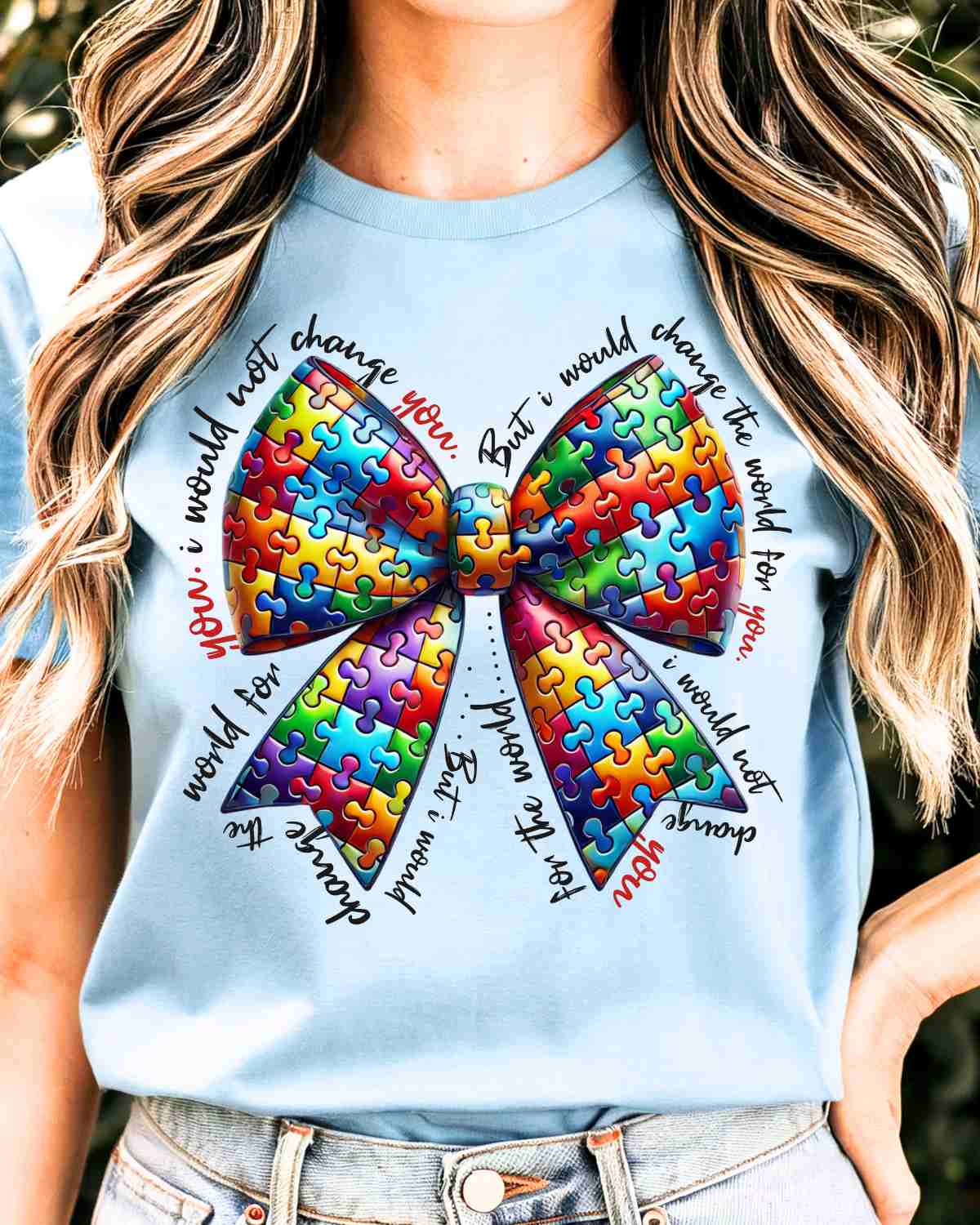 Autism Bow DTF Transfer