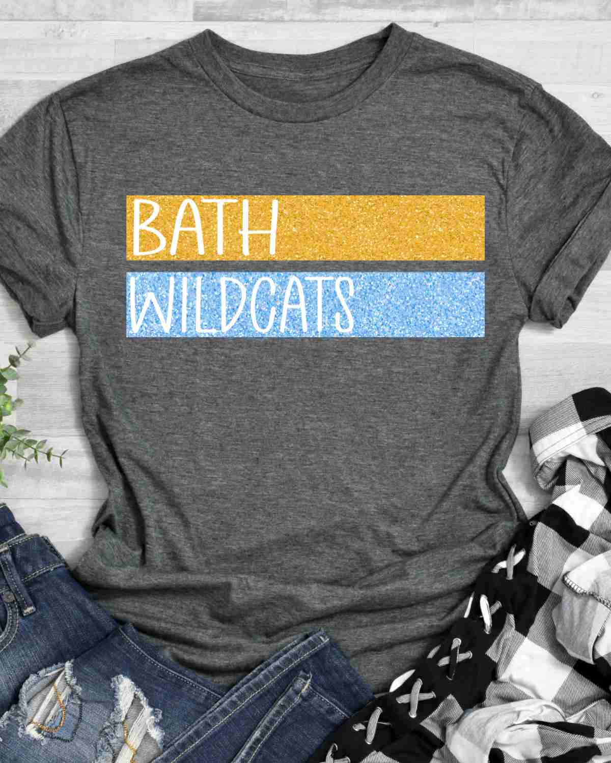 Bath Wildcats Rectangles DTF Transfer