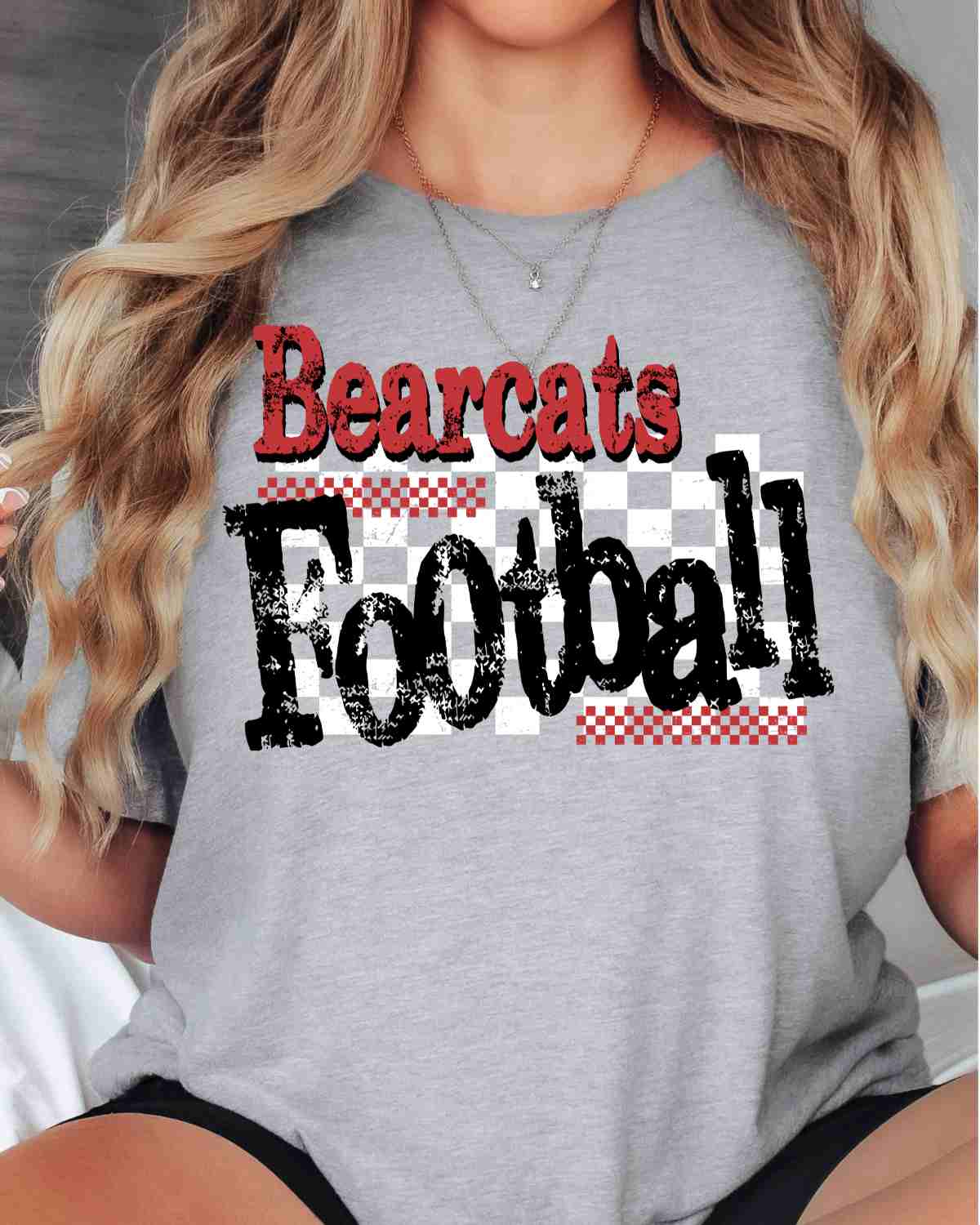 Bearcats Football Checkered Grunge DTF Transfer