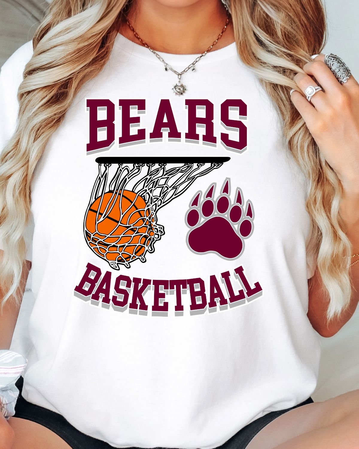 Bears Basketball Hoop & Net DTF Transfer