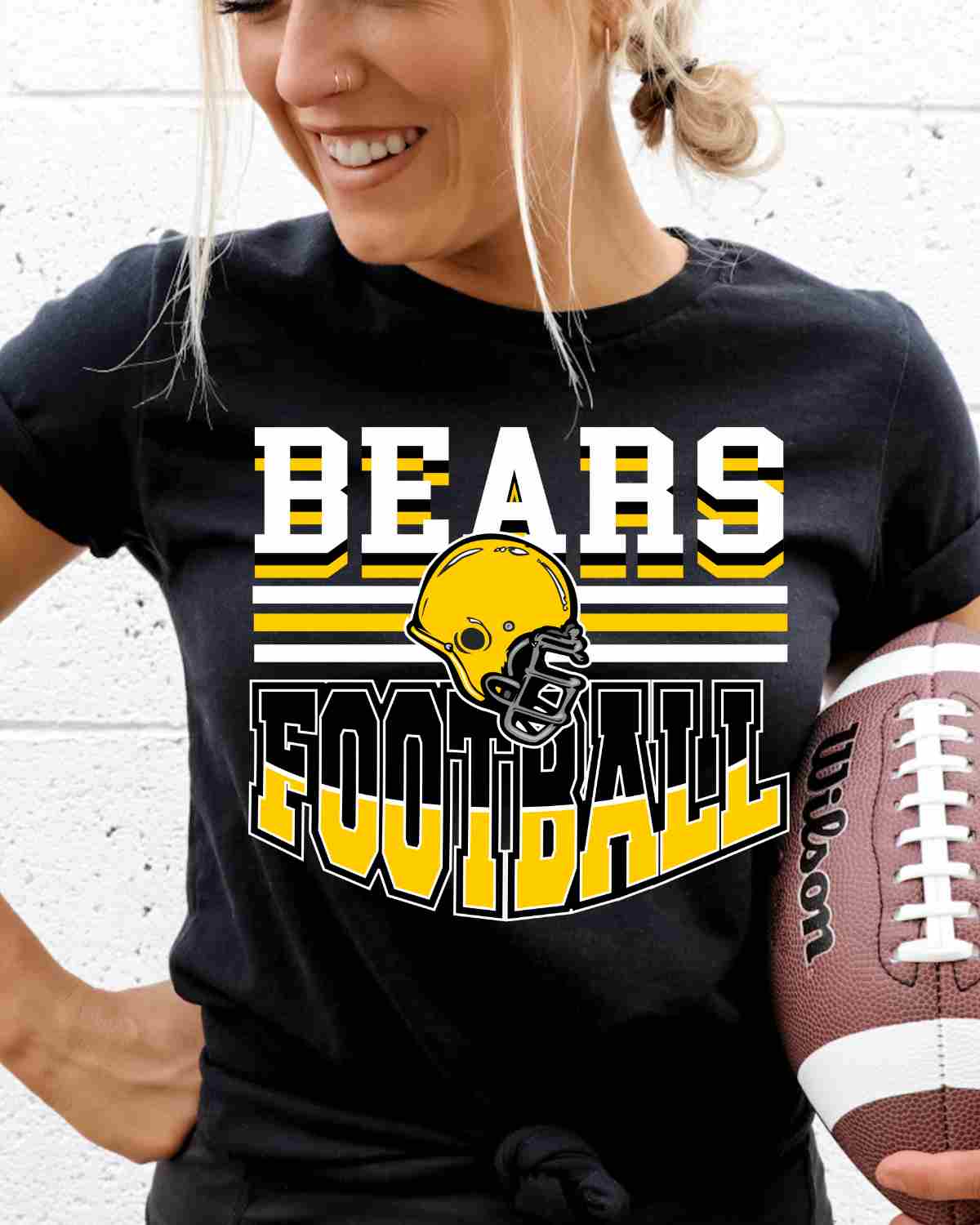 Bears Football Helmet Middle DTF Transfer