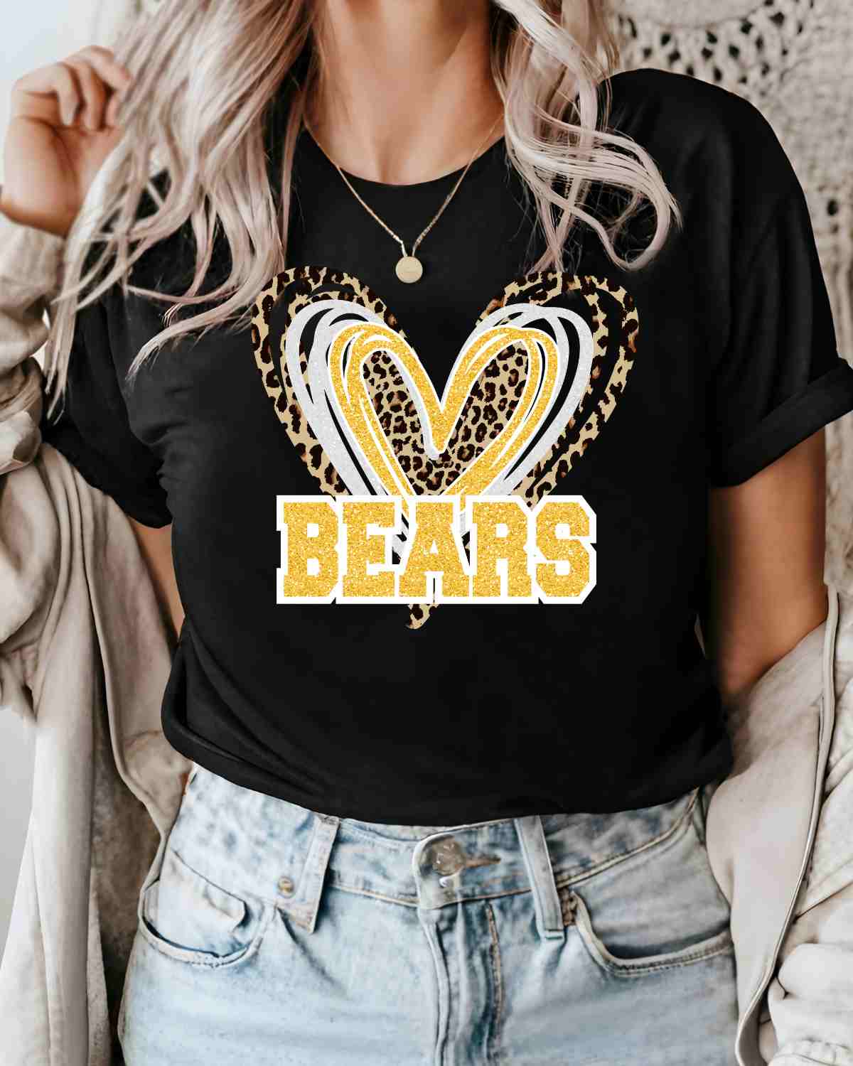 Bears Triple Heart DTF Transfer