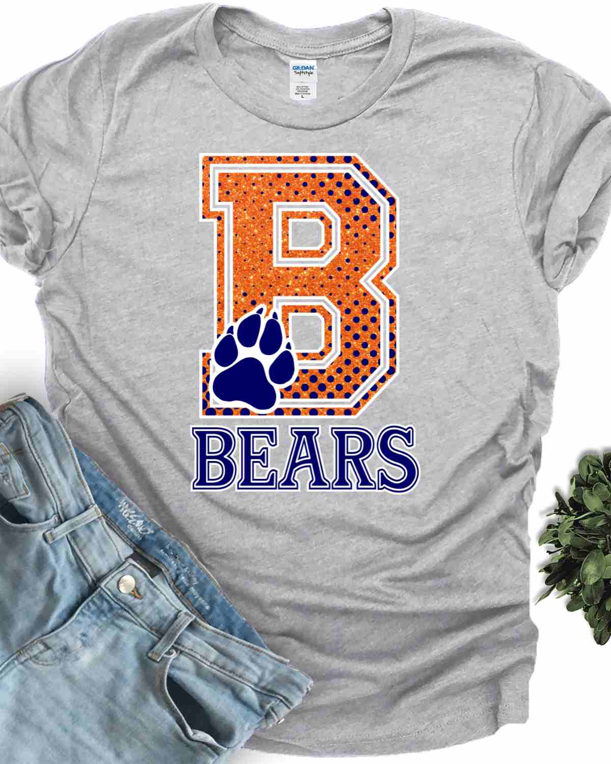 Bears Mascot Letter DTF Transfer
