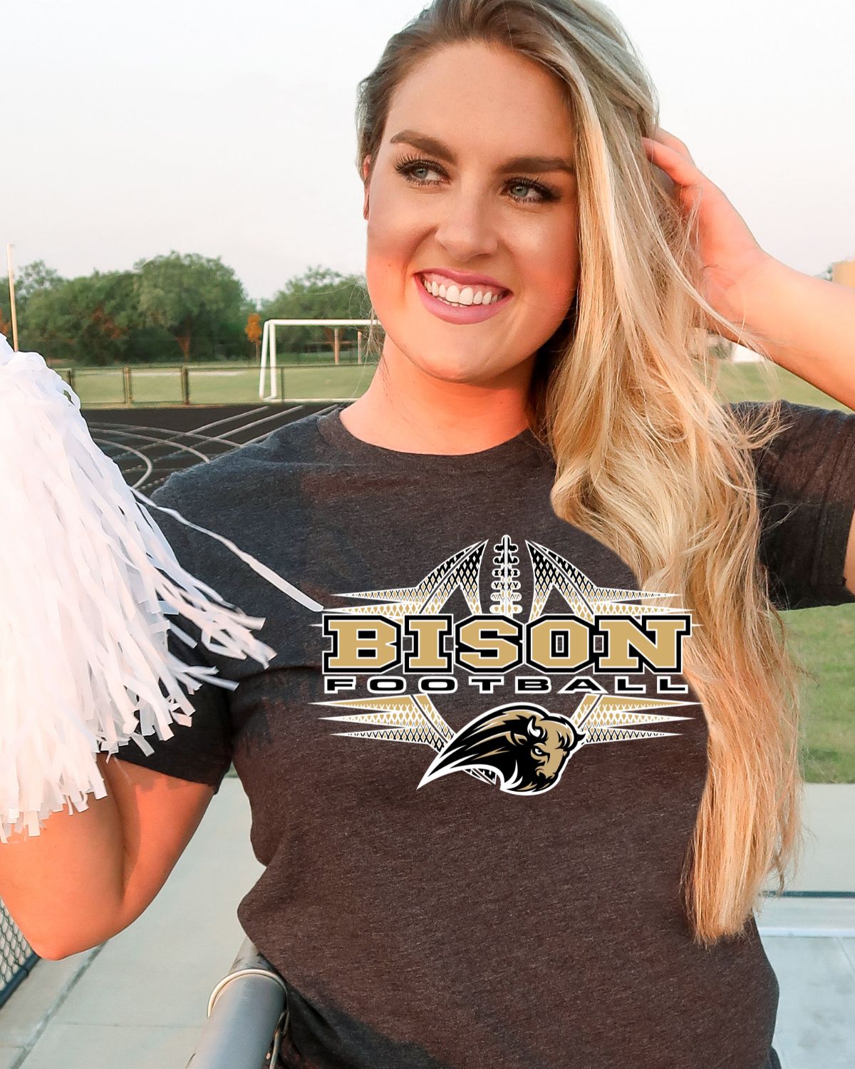 Bison Football Halftone DTF Transfer