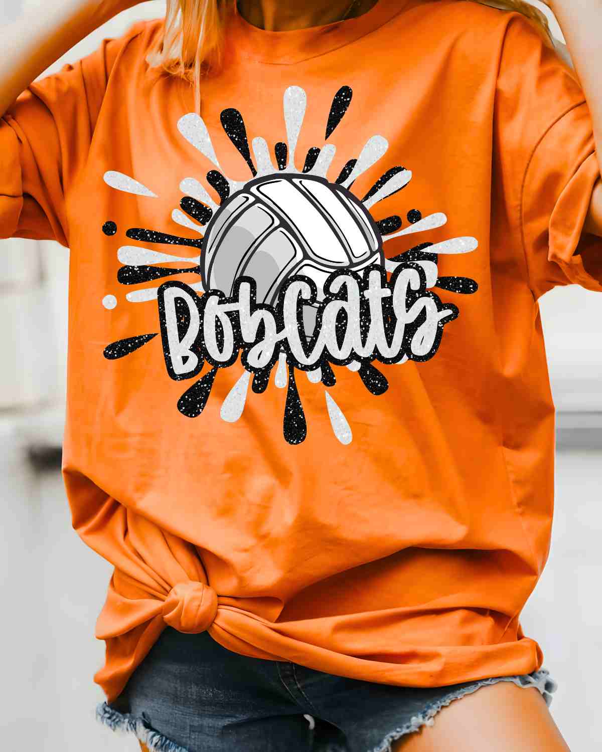 Bobcats Volleyball Splatter DTF Transfer