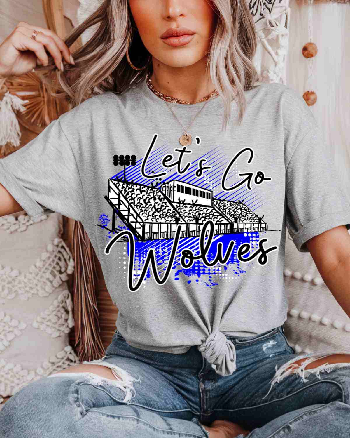 Let's Go Wolves Stadium DTF Transfer