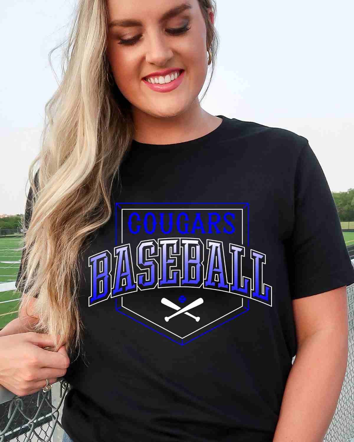 Cougars Baseball Home Plate DTF Transfer