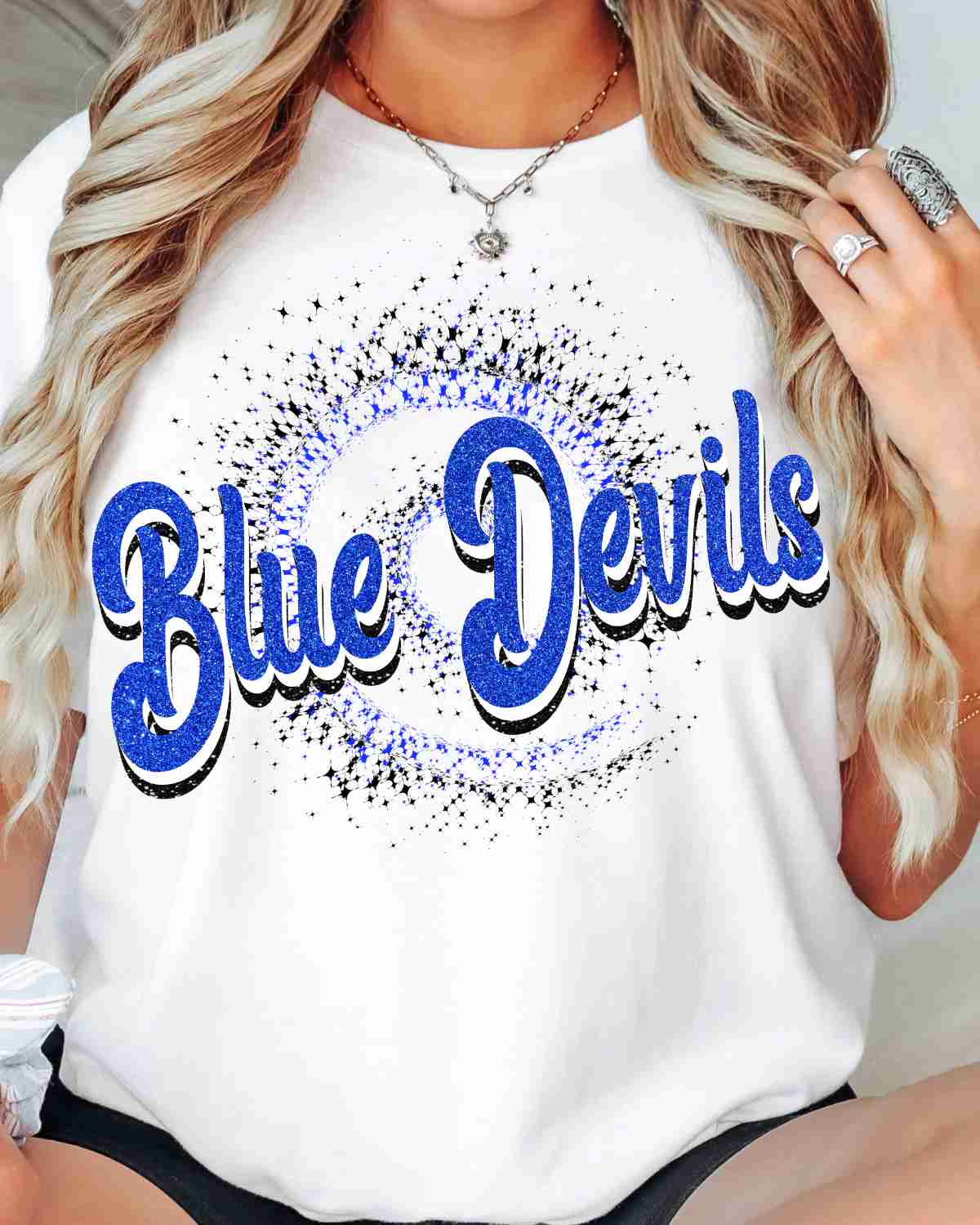 Blue Devils Swirl DTF Transfer