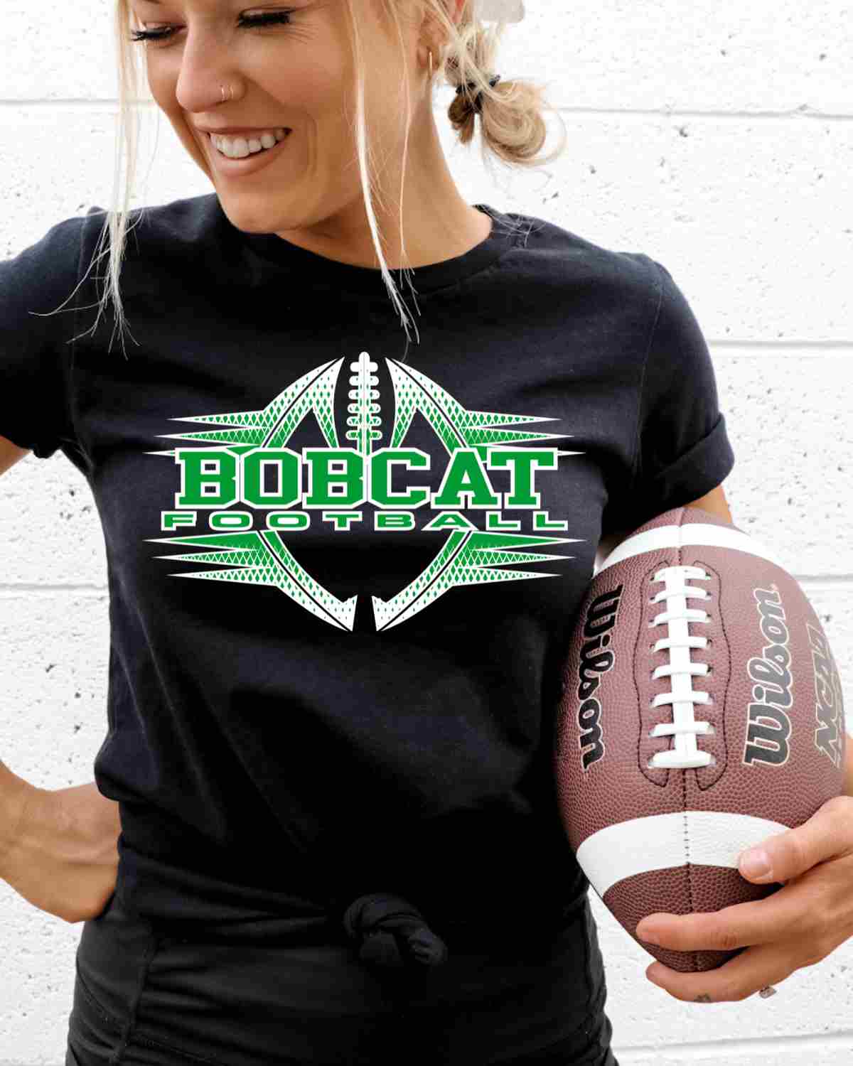 Bobcats Football Halftone DTF Transfer