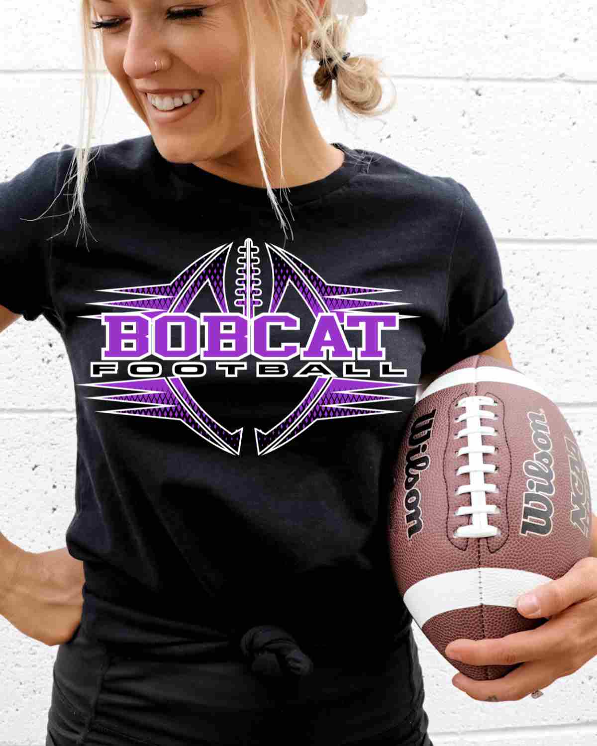 Bobcats Football Halftone DTF Transfer