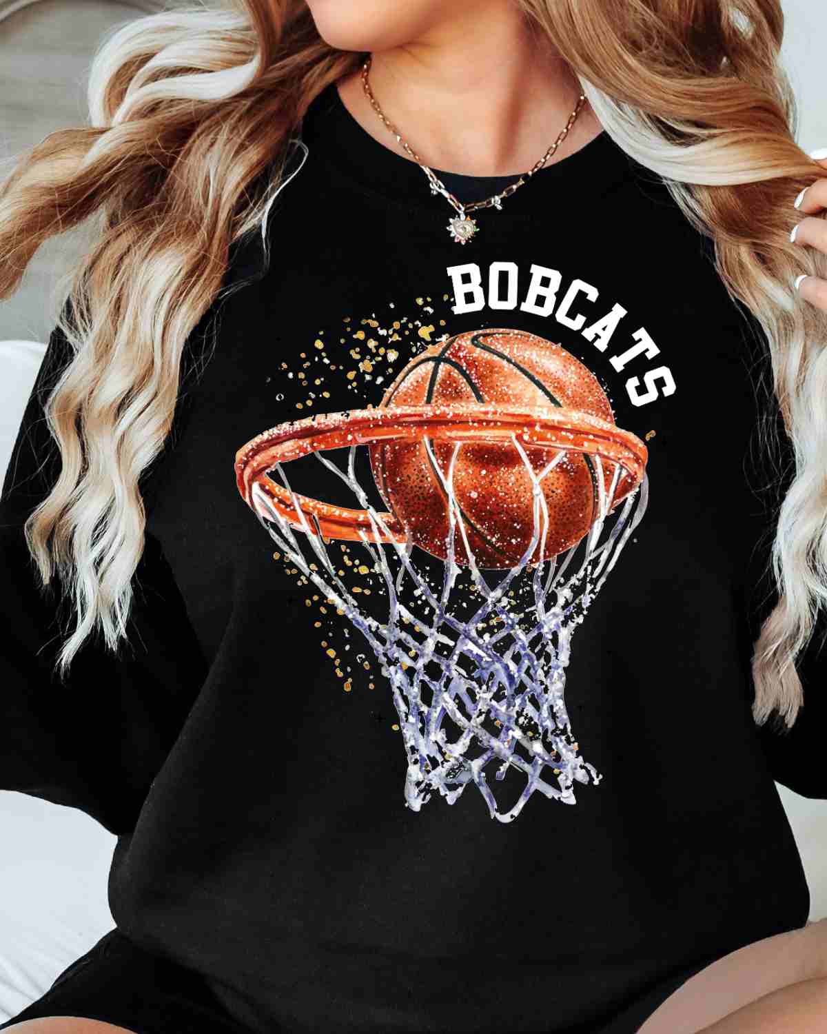 Bobcats Basketball Hoop DTF Transfer