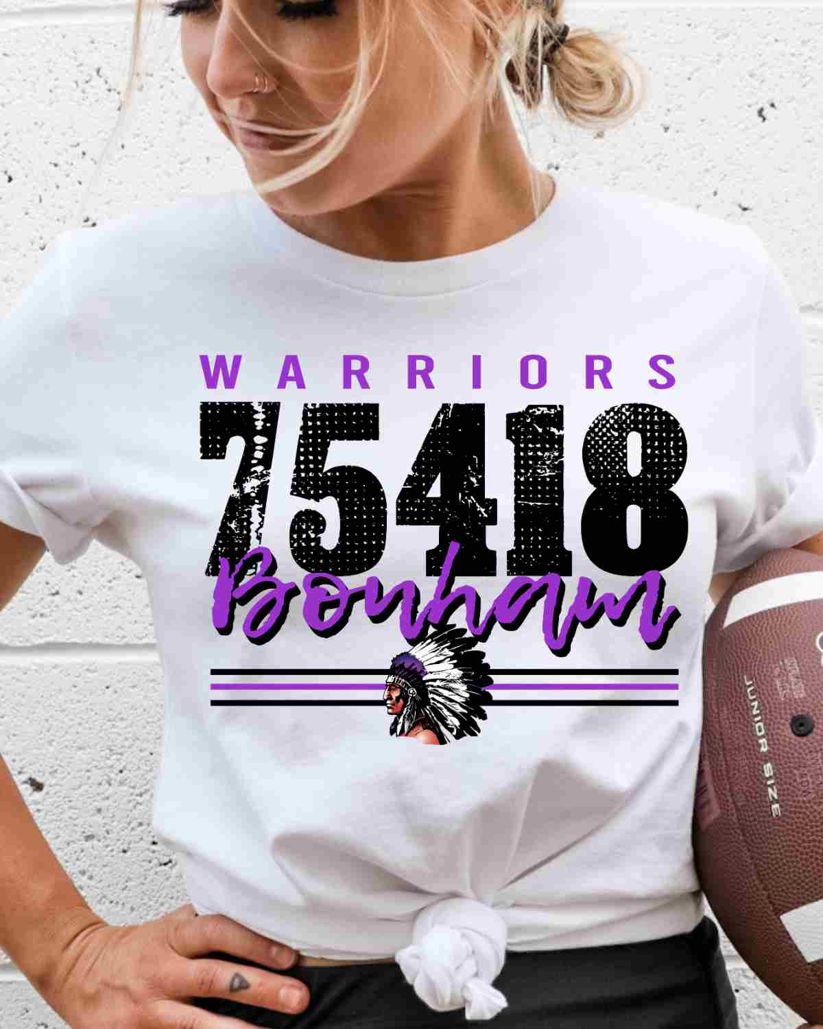 Bonham Warriors 75418 Logo DTF Transfer