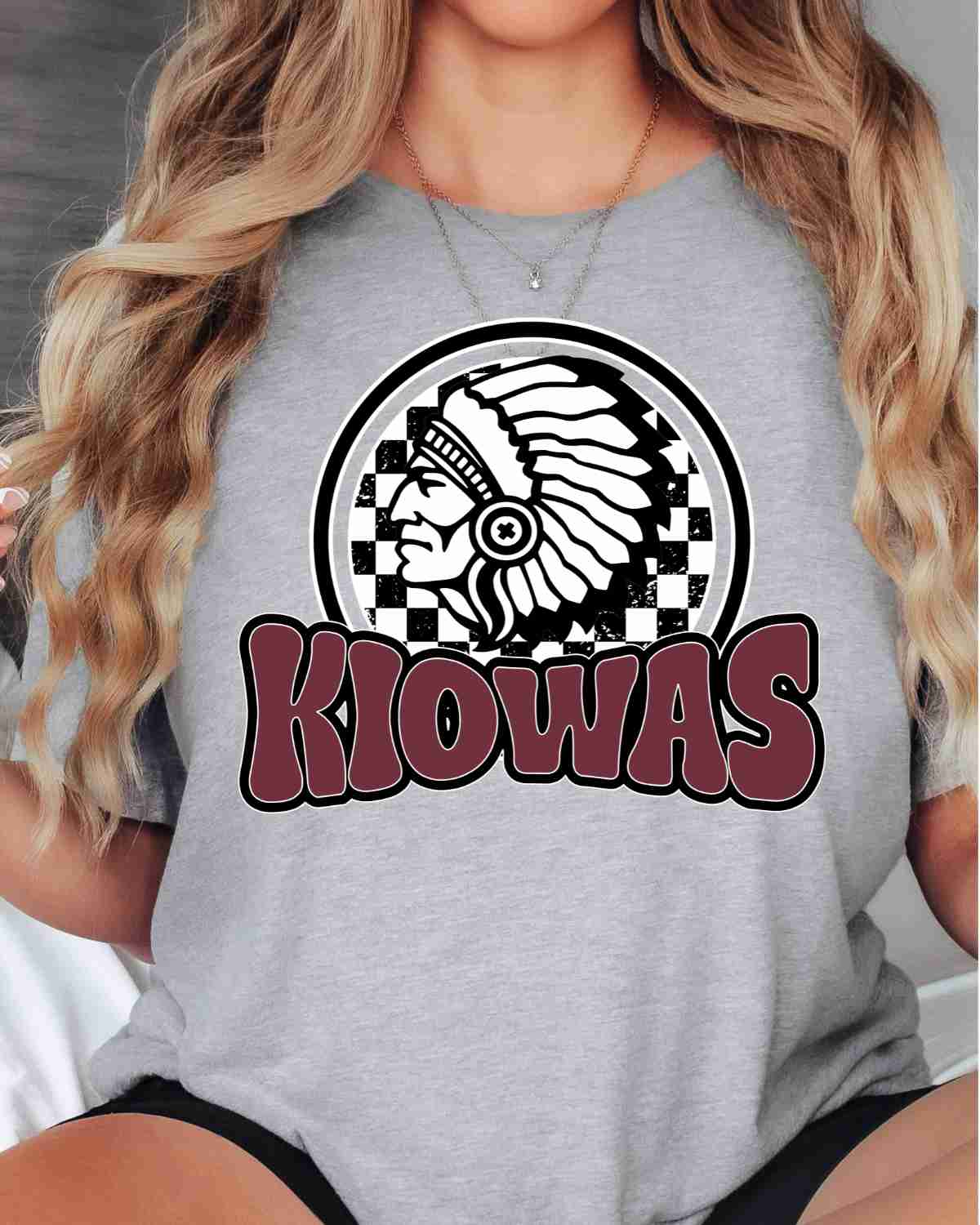 Booker Kiowas Checkered Circle Retro DTF Transfer