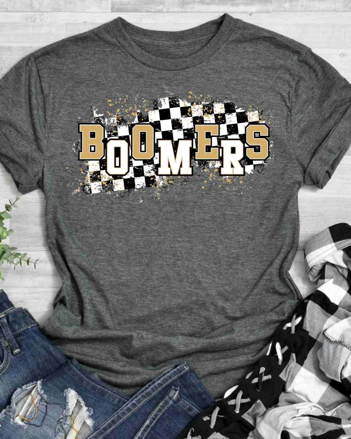 Boomers Checkered Swash DTF Transfer