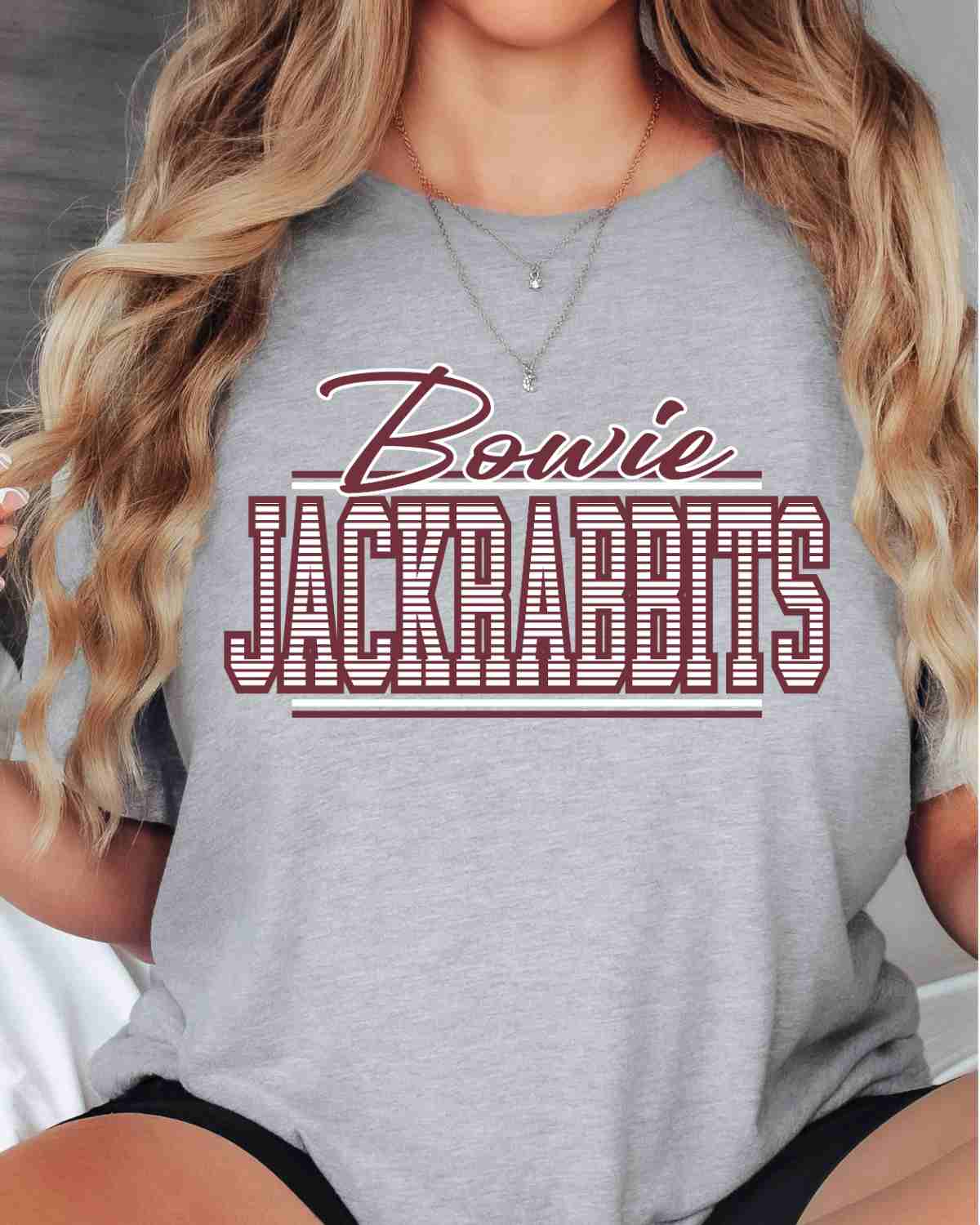Bowie Jackrabbits Stripes DTF Transfer