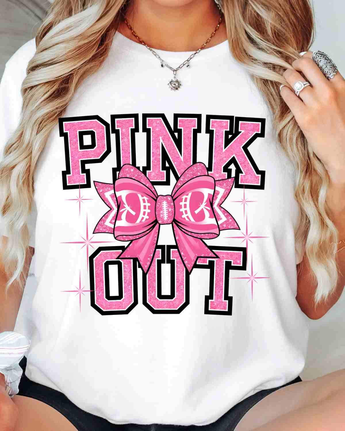 Pink Out Bow DTF Transfer