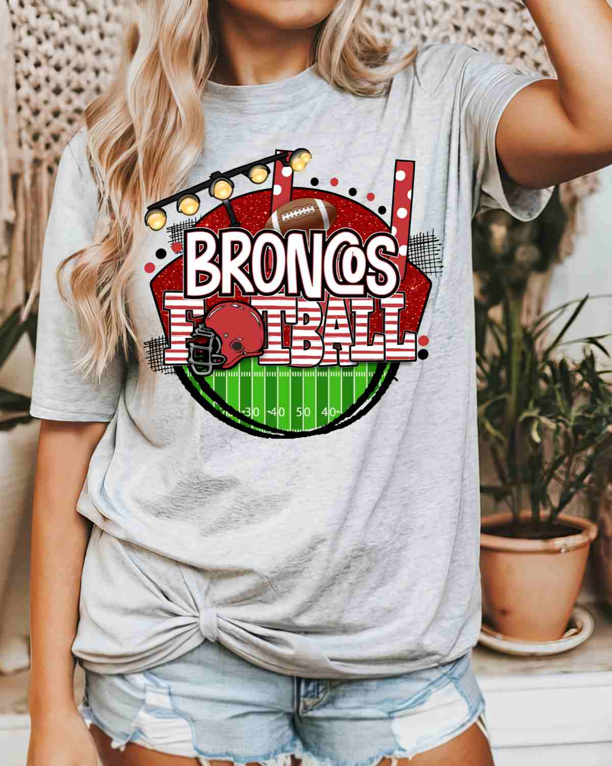 Broncos Football Stadium Circle DTF Transfer