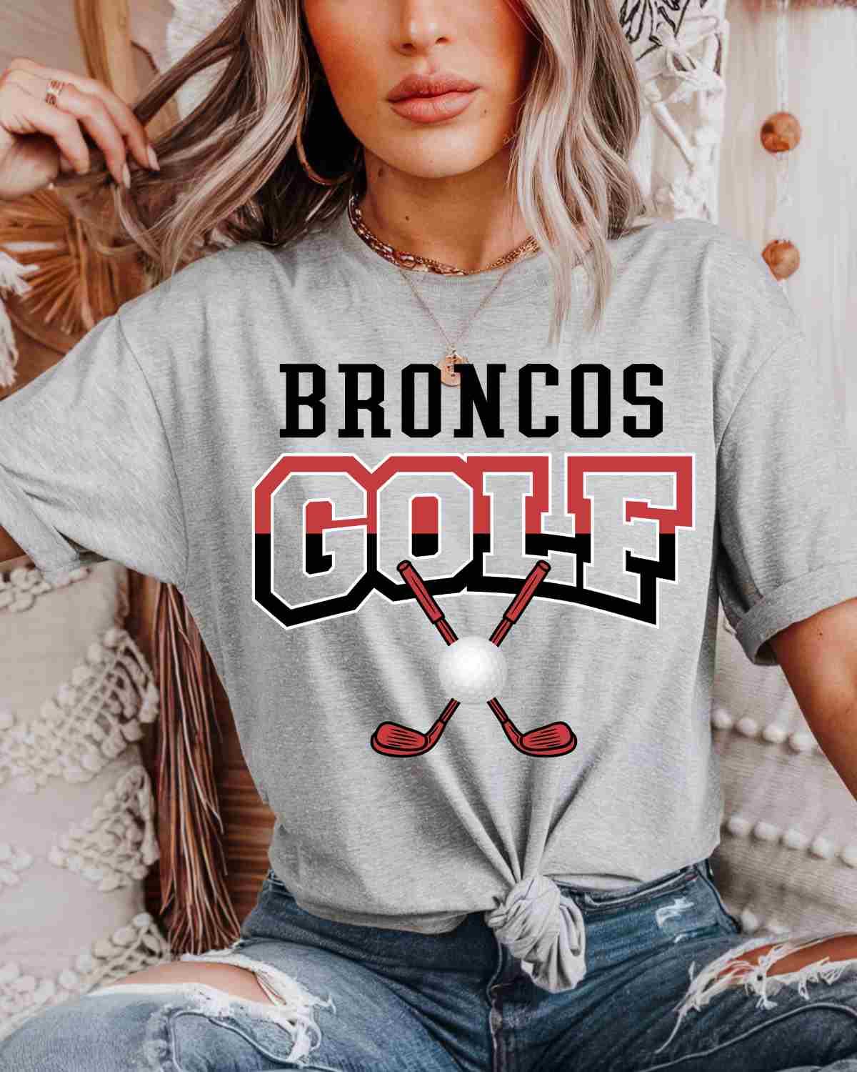 Broncos Golf DTF Transfer