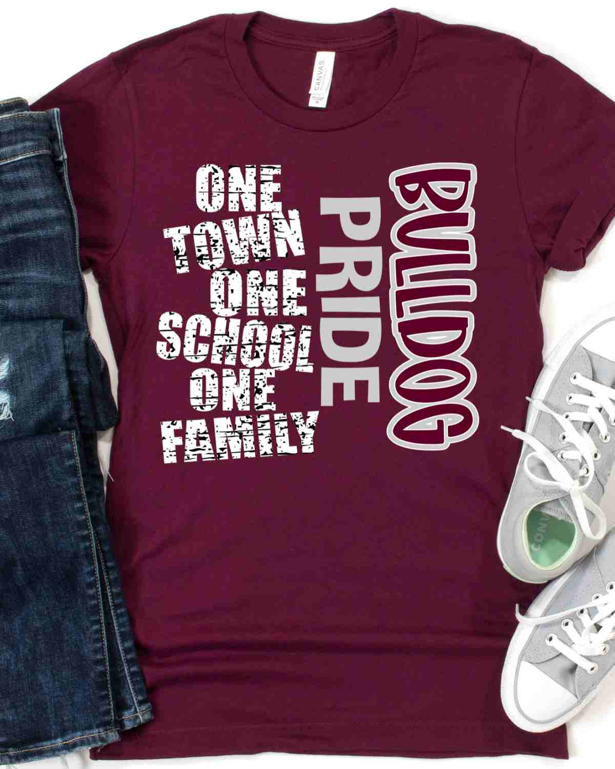 One Town One School Bulldog Pride DTF Transfer