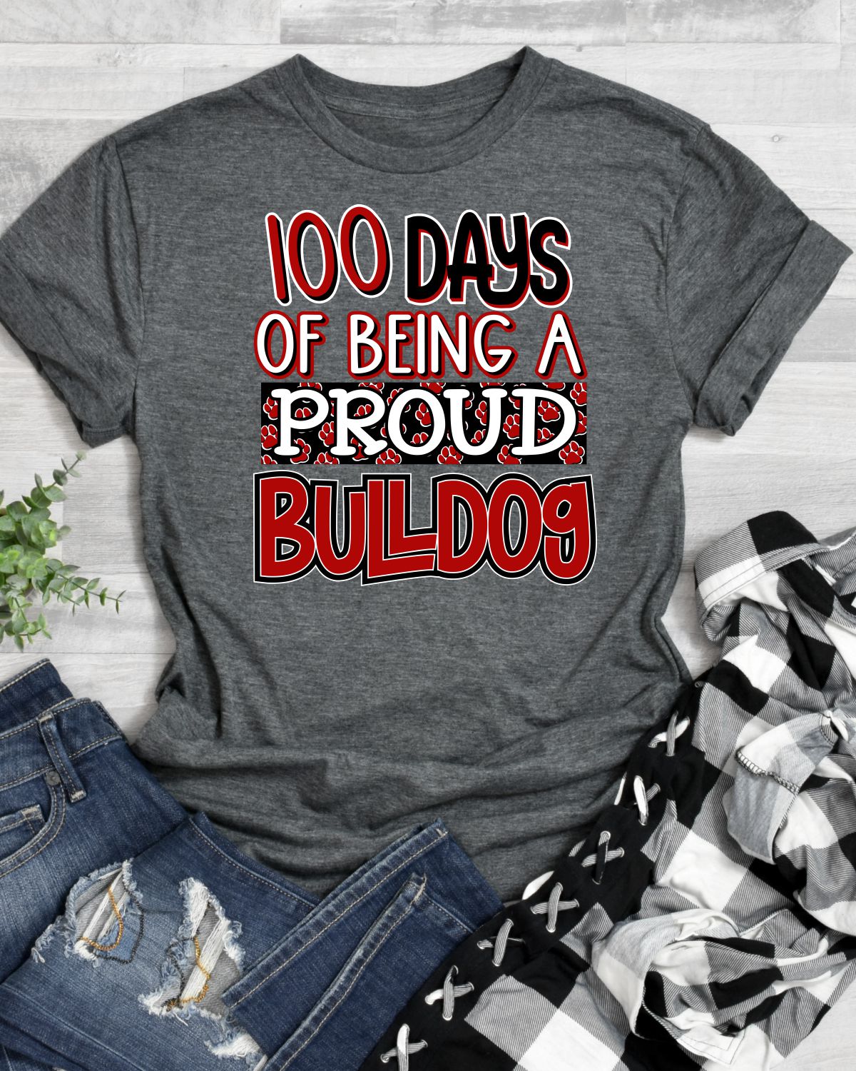 100 Days of Being a Proud Bulldog DTF Transfer