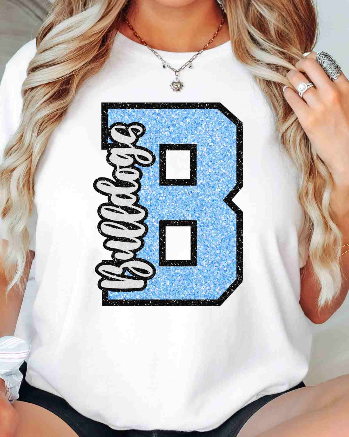 Bulldogs Glitter Letter DTF Transfer