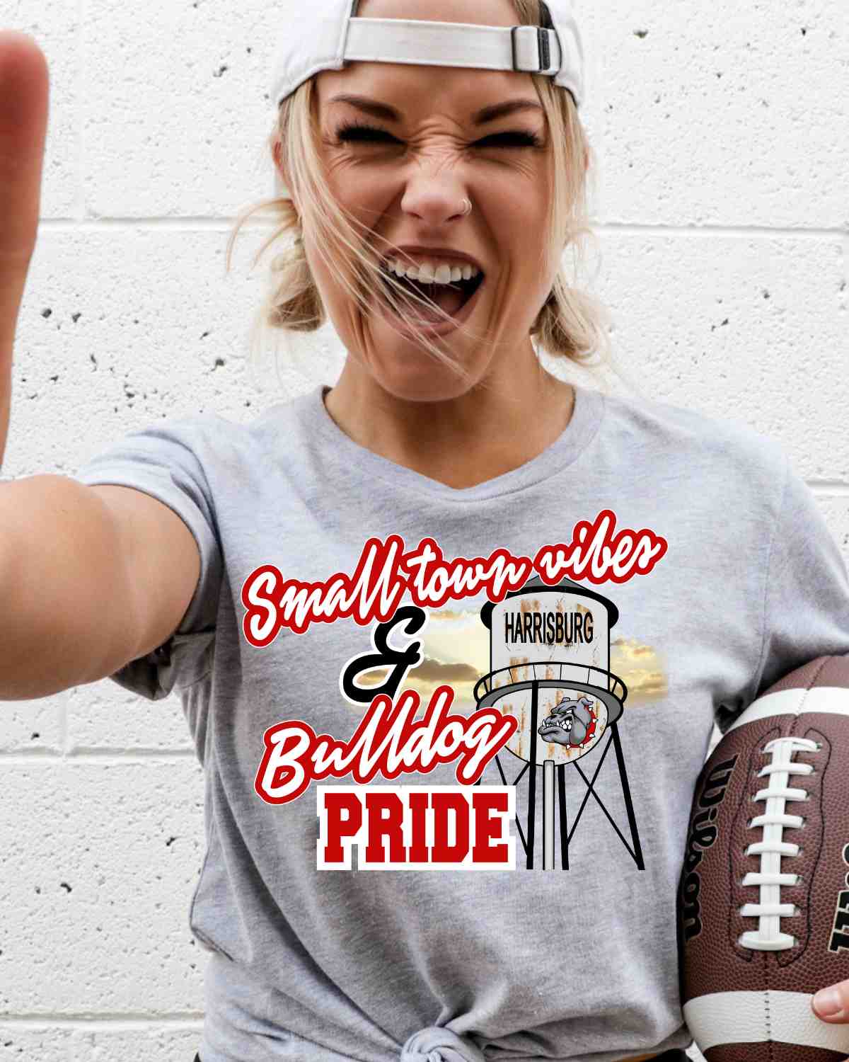 Small Town Vibes & Harrisburg Bulldog Pride DTF Transfer