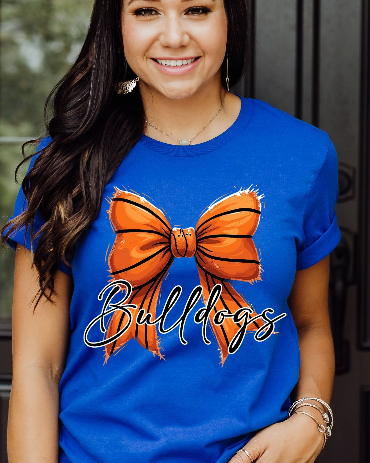 Bulldogs Basketball Coquette Bow DTF Transfer