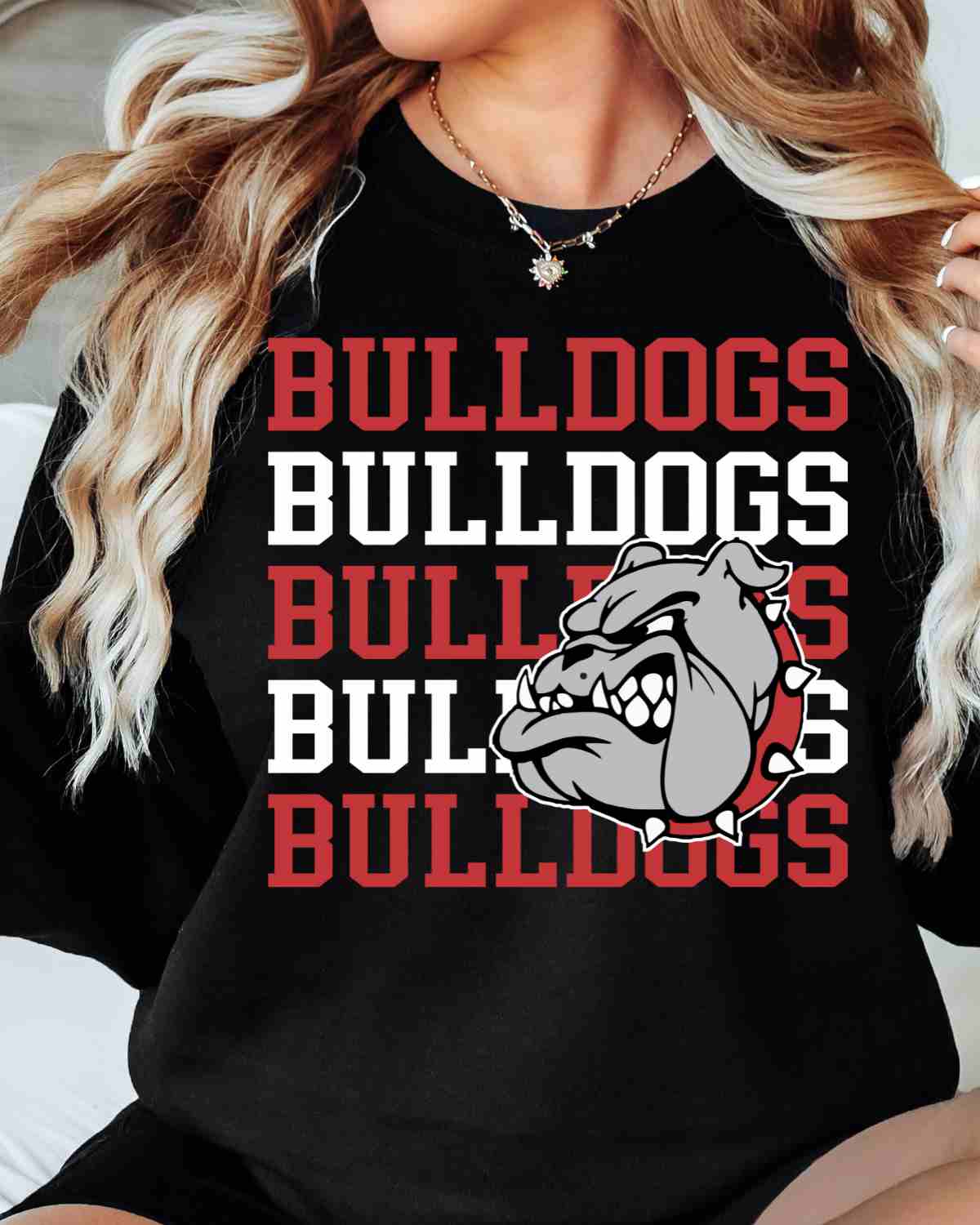 Bulldogs Repeating Logo DTF Transfer