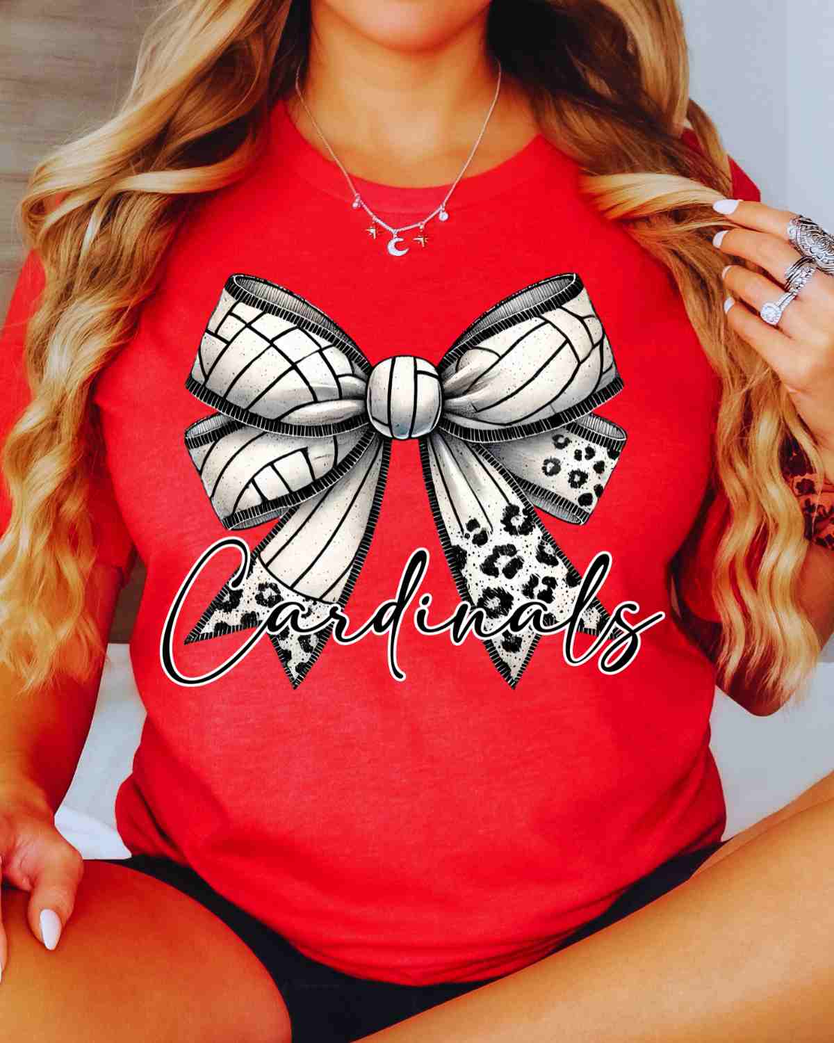 Cardinals Volleyball Bow DTF Transfer