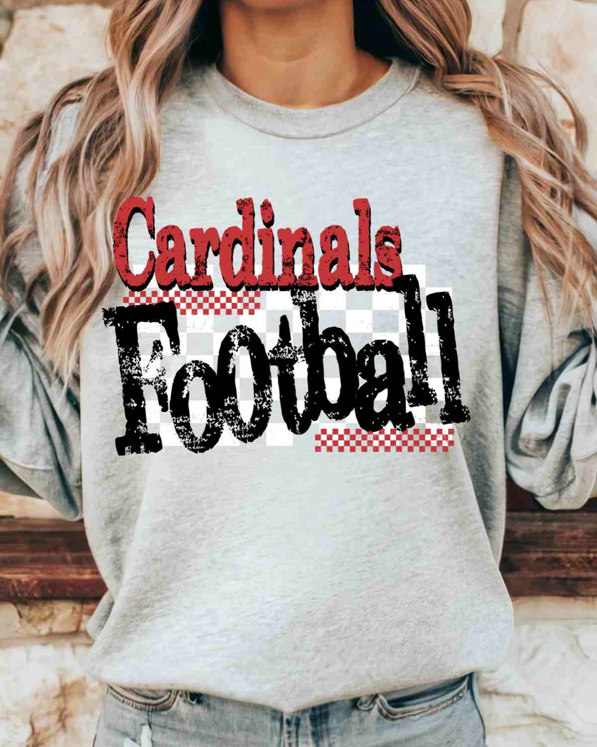 Cardinals Football Helmet Grunge DTF Transfer